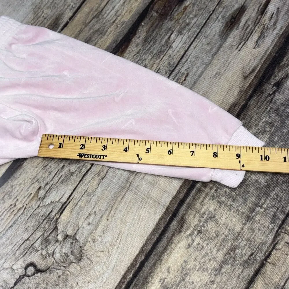 Nike Baby 9M Pink Velour 2-Piece Set Long Sleeve Bodysuit & Pants Snap